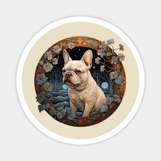 Tan Frenchie Illustration Magnet